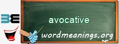 WordMeaning blackboard for avocative